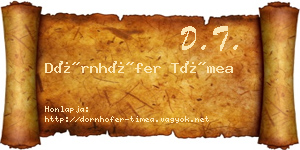Dörnhöfer Tímea névjegykártya